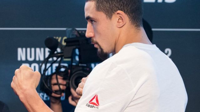 Robert Whittaker (right) featured in the last UFC event in Sydney.