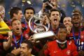 Western Sydney Wanderers celebrate their Asian Champions League win in 2014.