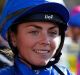 Special ride: Mikayla Weir enjoys the moment after winning on Nic's Vendetta.