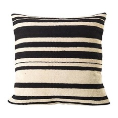  - Black & White Stripe Cushion, 50 cm sq. - Decorative Cushions