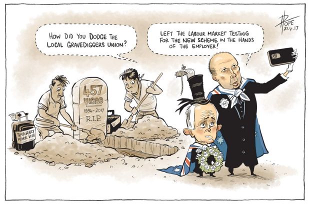 David Pope editorial cartoon 20 April 2017