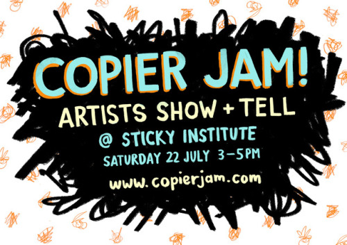 Copier Jam! has been a touring exhibition showcasing current zine and independent comic creators, collectives and distributors from across Australia. Exhibition curator Jeremy Staples will be at Sticky Institute to hand back all the Melbourne zines...