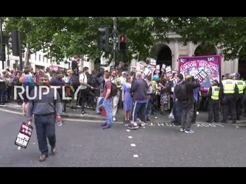 LIVE: Antifa and far-right EDL face off on London streets