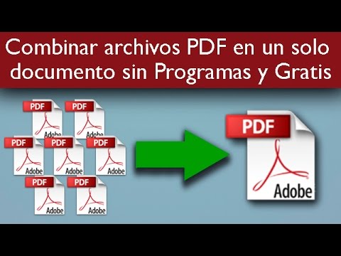 Combinar varios pdf en uno solo sin Programas y Gratis