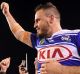 Goodbye Belmore: Josh Reynolds gets to celebrate a win in his last game at Belmore.