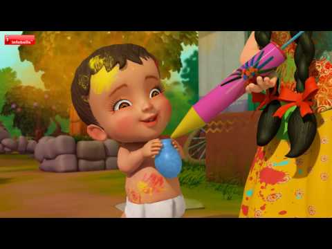 HOLI AAYEE | Hindi Rhymes for Children | Infobells