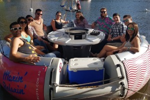 BBQ Buoys on the River Torrens in Adelaide.