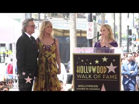 Reese Witherspoon tears up at Goldie Hawn's Hollywood Walk of Fame Ceremony