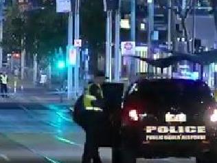 Police shut down parts of Bourke and Swanston streets overnight as part of investigation into January massacre. Picture: Nine News/Today