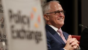 Australian Prime Minister Malcolm Turnbull addressed Policy Exchange and was awarded the Disraeli Prize in London on ...