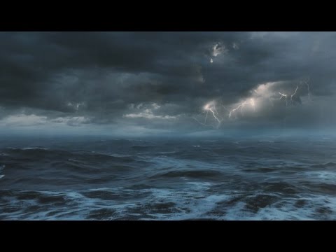 ⚡️ Thunderstorm At Sea Sounds For Sleeping, Relaxing ~ Thunder Rain Ocean Sea Lightning Ambience