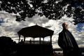 Art philanthropist John Kaldor standing by the Observatory Hill Rotunda, the site of the next Kaldor Public Art Project.  