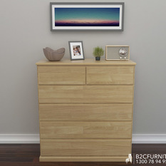  - Modern chest of drawers or tallyboy built with hardwood timber & natural timber - Kids Storage Benches and Toy Boxes