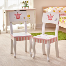  - Princess & Frog Set of 2 Chairs - Kids Bedroom Furniture Sets