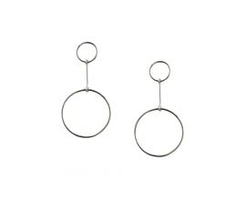 Hold Tight Sleeper Hoop Earrings in Sterling Silver