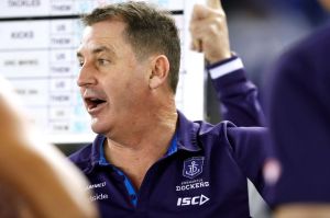 Fremantle coach Ross Lyon has laughed off speculation linking him to Collingwood.