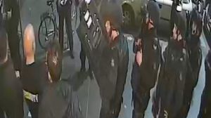 A still from CCTV footage showing police at Inflation night club.