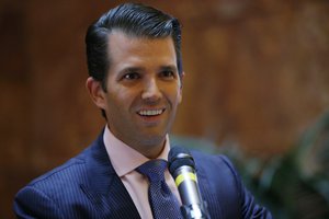 Donald Trump Jr., executive vice president of The Trump Organization, announces that the family's company is launching a new hotel chain inspired by his and brother Eric's Trump's travels with their father's campaign Monday, June 5, 2017, at Trump Tower in New York.