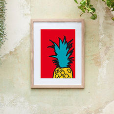  - Pineapple Pop Red - Fine Art Prints