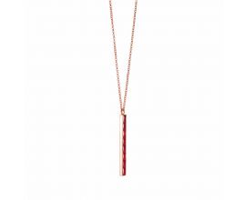 Rose Gold Vermeil Pendant - Garnet