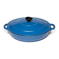  - Chasseur - Sky Blue Low Round Casserole Dish 30cm/2.5L - Dutch Ovens and Casseroles