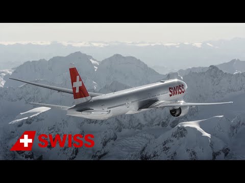 Fabulous views of the new SWISS Boeing 777 above Swiss Alps