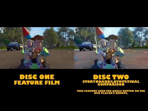 Toy Story (1995) - Split-screen Comparison: The Chase (Digital VS. 35mm) (1080p HD)