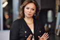 Kremlin-linked lawyer Natalia Veselnitskaya speaks to a journalist in Moscow on the day of the US presidential election.