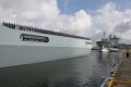 Ships carrying Chinese military personnel depart a port in Zhanjiang, in China's Guangdong Province, bound for the Horn ...