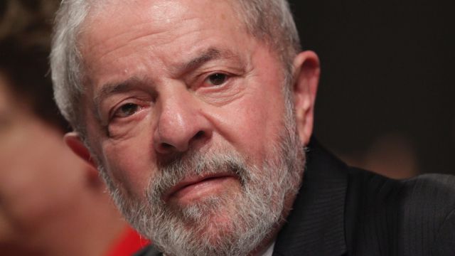 Former Brazilian president Luiz Inacio Lula da Silva attends a Workers' Party event in Brasilia last week.