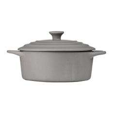 Premier Housewares - Premier Housewares Oven Love Classic Casserole Dish With Lid, Gray, Small - Baking Dishes