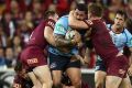 Wrapped up: Andrew Fifita struggled to make an impact.