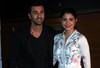 Bollywood Actress Anuska Sharma and Ranbir Kapoor during promotion of film