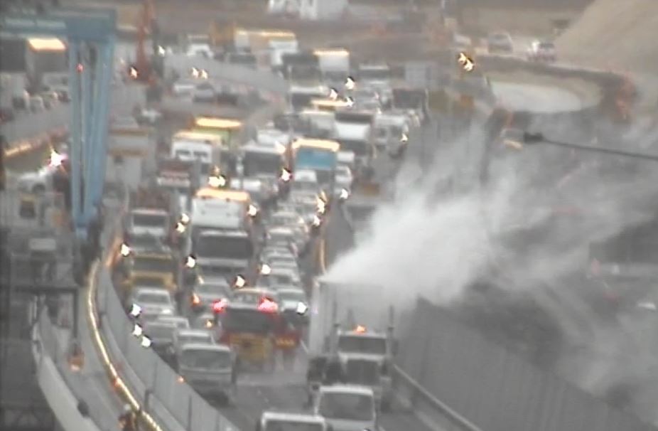 Traffic banked up in both directions. Image: Vic Traffic