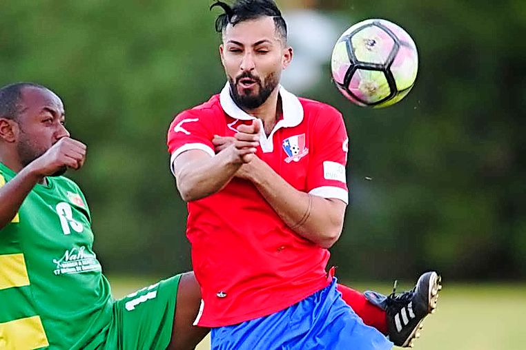 08/07/2017. Hobsons Bay Star Weekly. Ffvlavmel. Issue Date 11/07. Mens State League 5. Melbourne Lions v Laverton Park. Lavertons Zia Sherzai. Picture Shawn Smits.