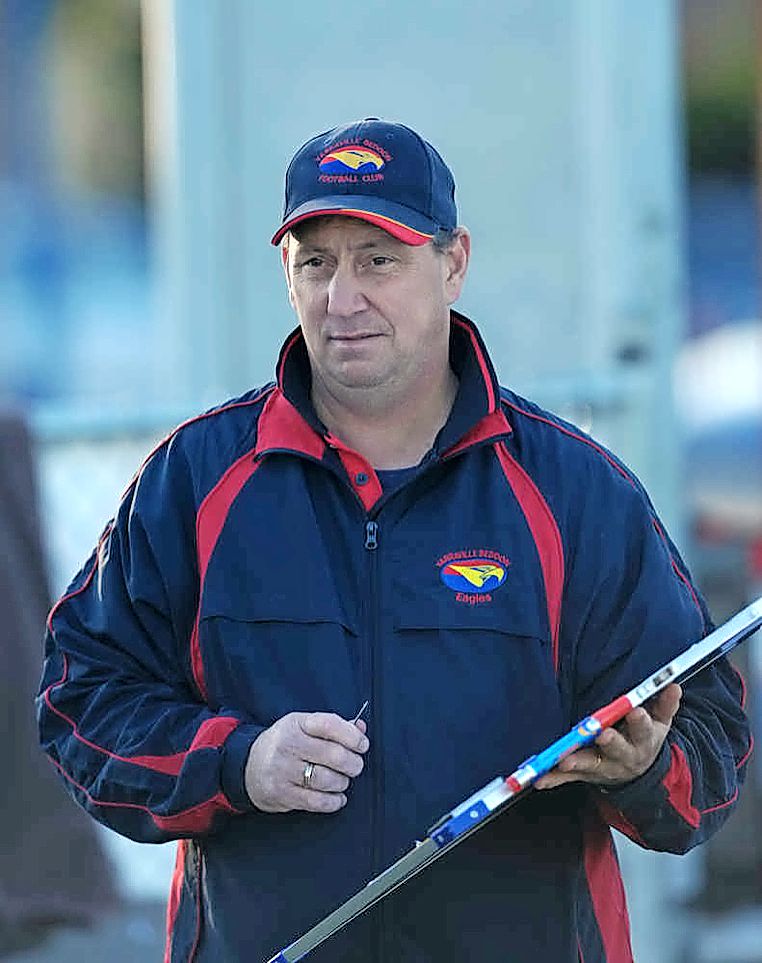 WRFL Football Yarraville V Caroline Springs, Eagles Coach Dean CallawayPicture Damian Visentini