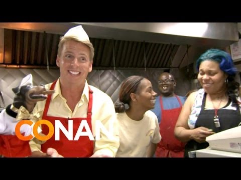 Jack McBrayer & Triumph Visit Chicago's Weiner's Circle - CONAN on TBS