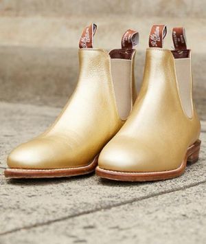 R.M. Williams are now selling a gold boot for women.