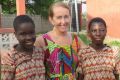 Lindy Adam at the school she currently helps run in Ghana.