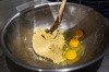 ... until creamy, then add eggs and beat (or stir) again.