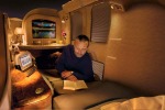 The best of first class flying: First class on board an Emirates A380 superjumbo.