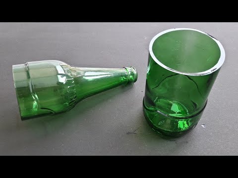 how to cut glass bottle at home