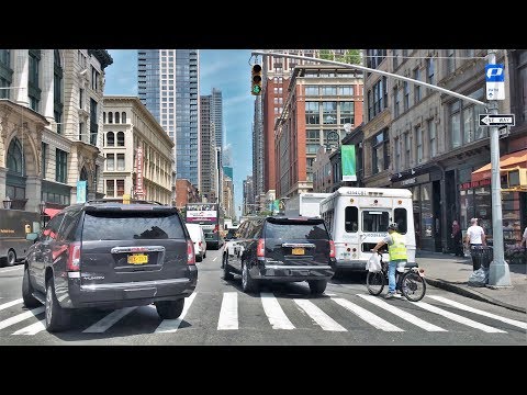 Driving Downtown - Manhattan New York City NY USA