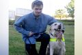 Stuart Oldham with his dog Daisy.

