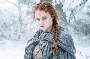 Sophie Turner as Sansa Stark in Game of Thrones.