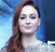 Sophie Turner on the blue carpet for Game Of Thrones season 7.