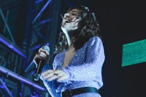Lorde performing on Cockatoo Island.