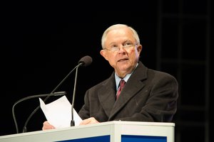 Washington, D.C., 13, May 2017. During the 29th annual Candlelight Vigil the names of the offer’s who were killed in the line of duty were read aloud as candles were lit by the thousands in attendance. U.S. Attorney General Jeff Sessions and Secretary of the Department of Homeland Security John Kelly spoke on the sacrifice made by law these law enforcement officers and the importance of officer safety