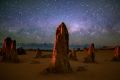 Heavens above: The Milky Way over Nambung National Park in Australia.