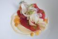 Yellowfin tuna, radish, fennel and grapefruit gel.